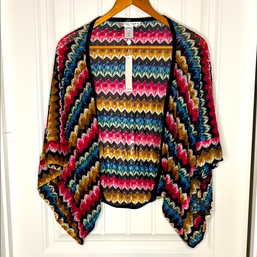🌻 Trina Turk Multicolored Chevron Shrug Jacket 🌻